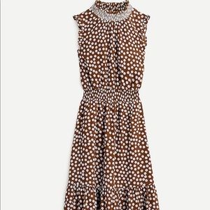 J.Crew Smocked-waist Midi Dress in Polka Dot